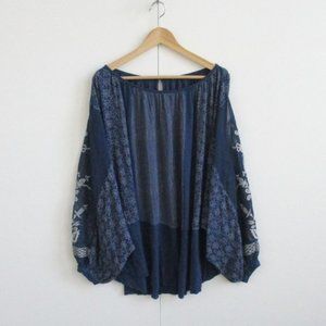 Free People Indigo Dreams Tunic Size M